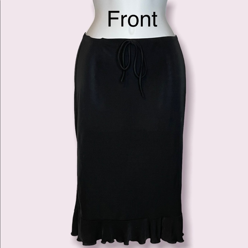 STEPS - Women’s Black Stretchy Ruffle Hem Skirt